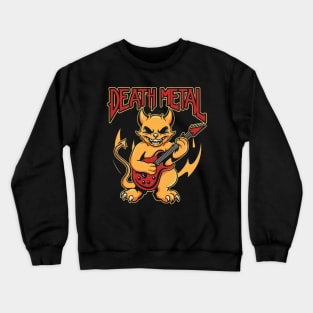 Death Metal Satanic Baphomet Cat Crewneck Sweatshirt